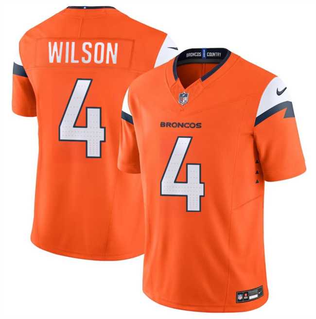 Men & Women & Youth Denver Broncos #4 Zach Wilson Orange 2024 F.U.S.E. Vapor Limited Stitched Jersey->denver broncos->NFL Jersey